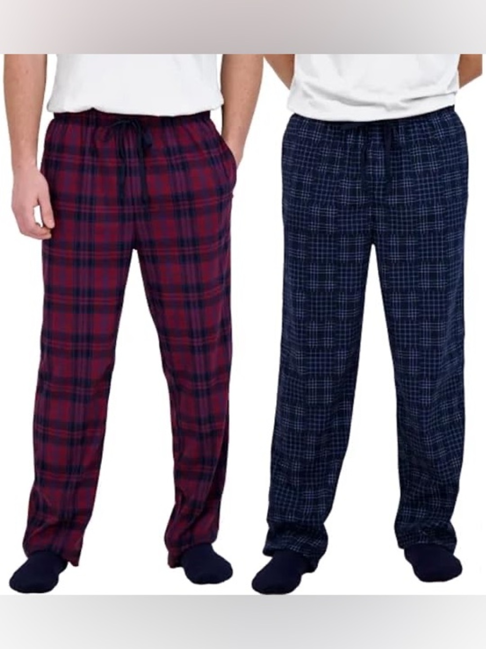 Set of 2 Nautica Soft Cozy Microfiber Fleece Pajama Pants with Pockets
